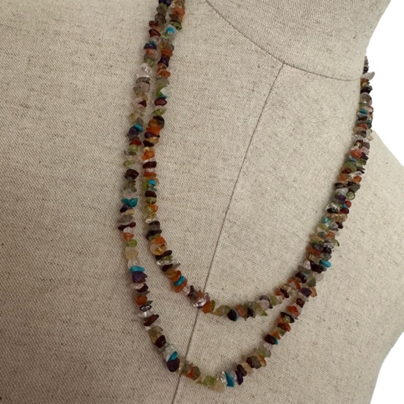 925 Sterling and Beaded 23” Necklace Made in India - Picture 6 of 6